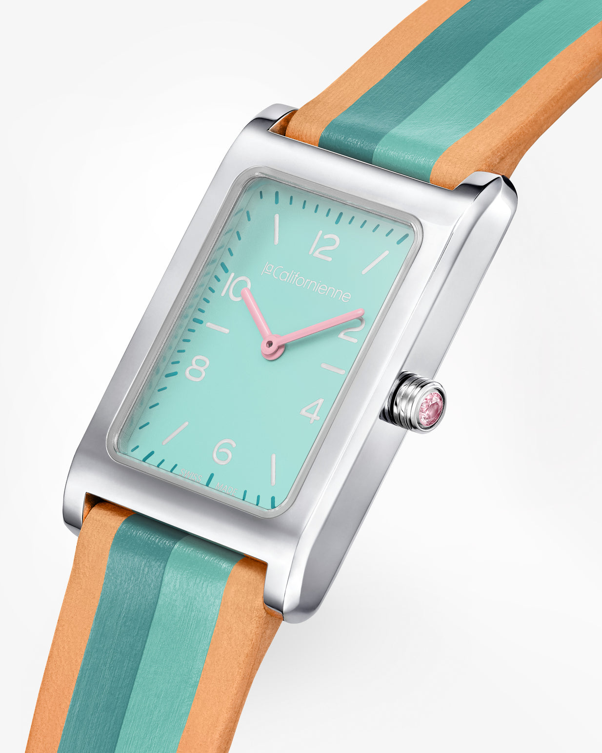 Daybreak — DB-04 Amazonite in Steel — Light Aqua Blanc Flamingo / Amazonite